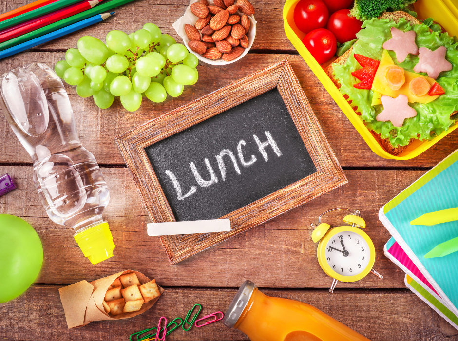 various lunch foods